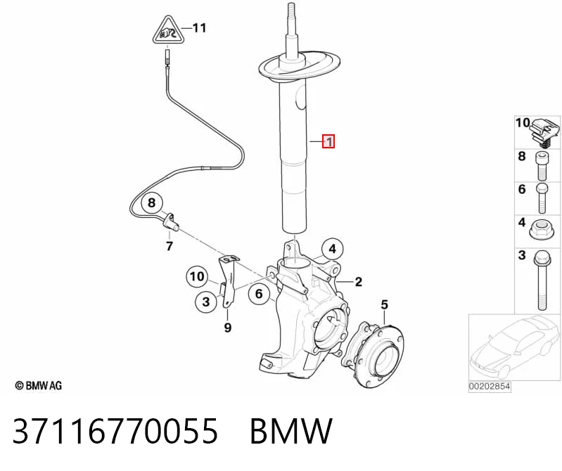 37116770055 BMW Амортизатор передний левый