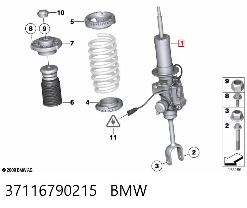 37116790215 BMW Амортизатор передний левый