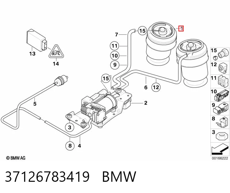 37126783419 BMW Пневморессора задняя