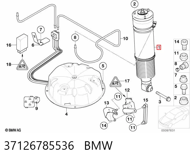 37126785536 BMW Стойка задняя правая