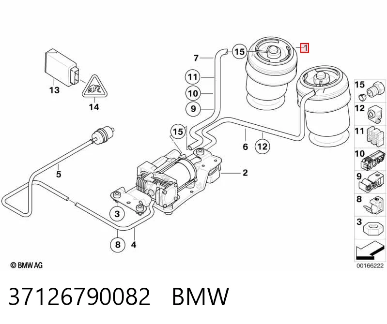 37126790082 BMW Пневморессора задняя