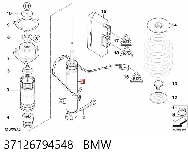 37126794548 BMW Стойка задняя правая