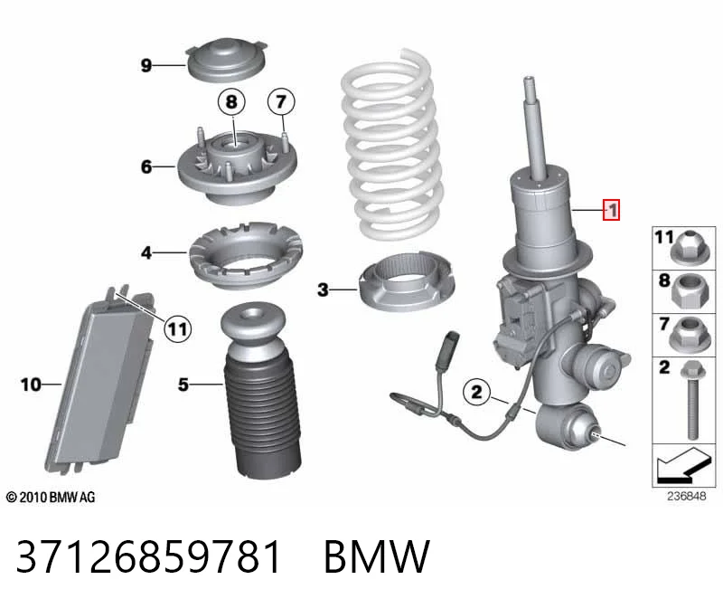 37126859781 BMW Амортизатор задней подвески, левый