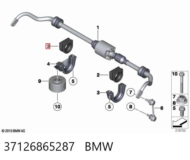  Втулка стабилизатора BMW X5 