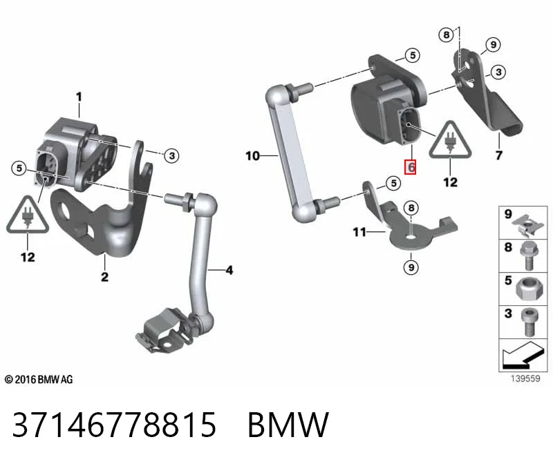 37146778815 BMW Задний датчик положения кузова