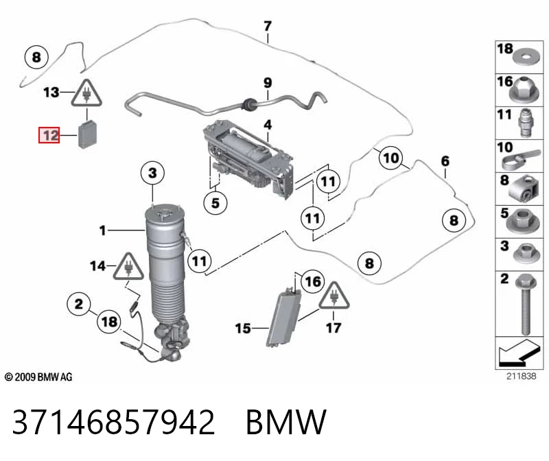 37146857942 BMW Блок управления пневмоподвеской