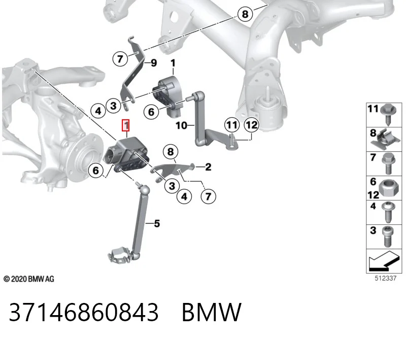 37146860843 BMW Задний датчик положения кузова