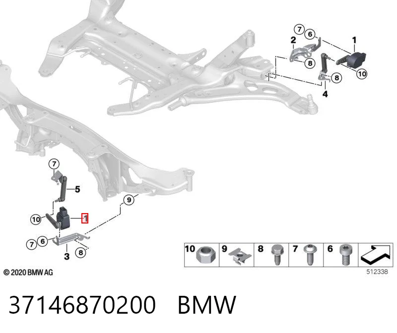 37146870200 BMW Датчик уровня кузова, передний