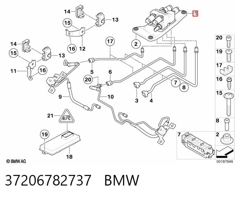 6794578 BMW Блок клапанов гидравлической подвески AБС (ABS)