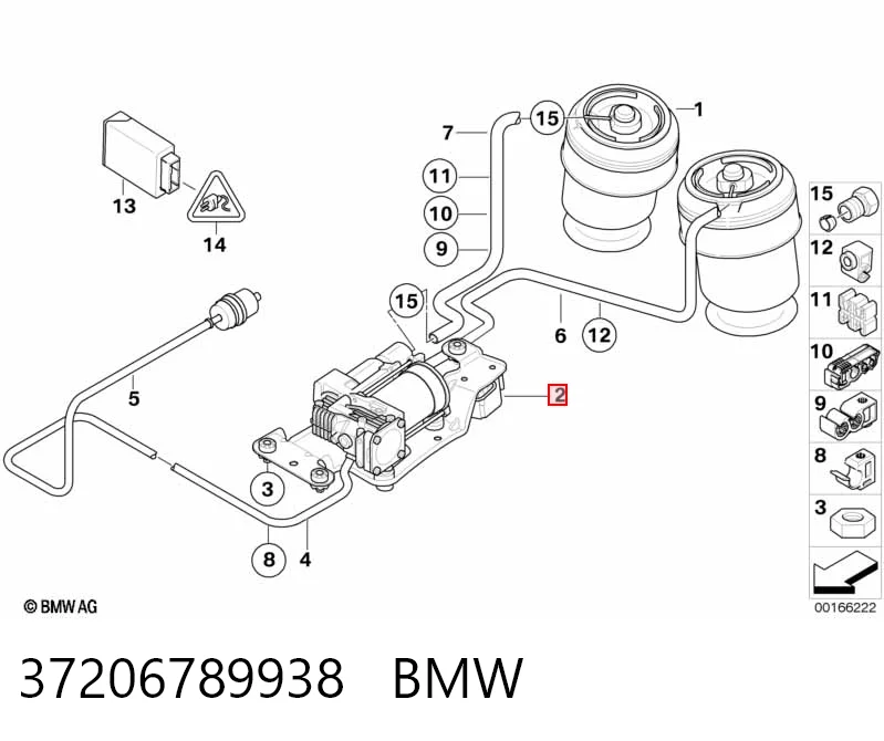 37206789938 BMW Компрессор подкачки амортизаторов