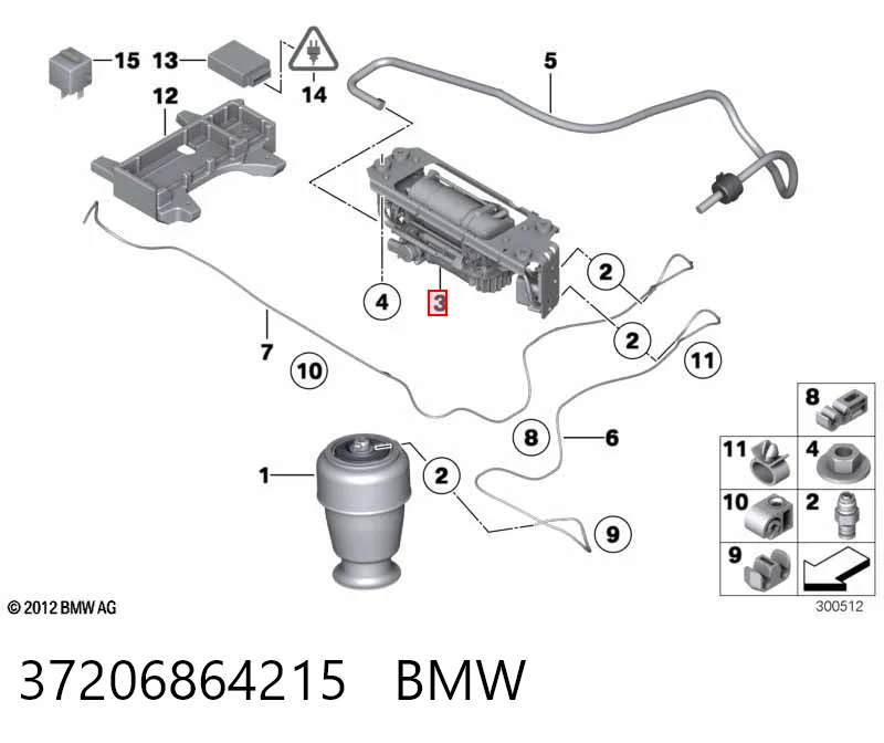 37206864215 BMW Компрессор подкачки амортизаторов