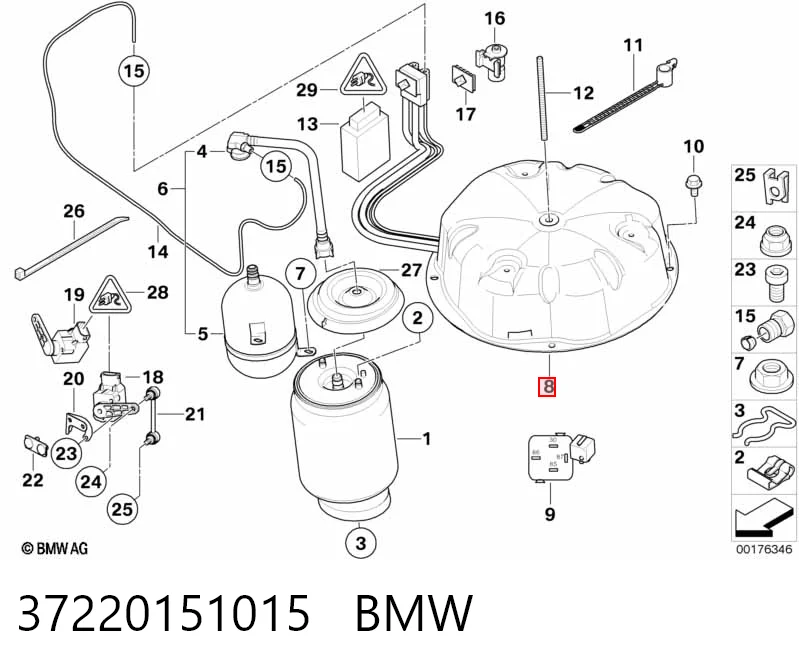 37220151015 BMW Компрессор подкачки амортизаторов