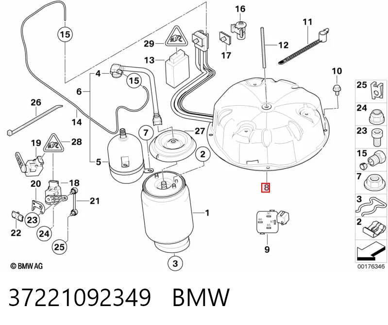 37221092349 BMW Компрессор подкачки амортизаторов