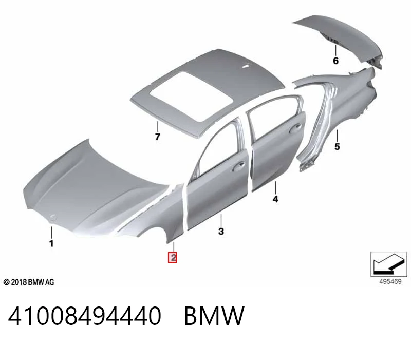 41008494440 BMW Переднее правое крыло