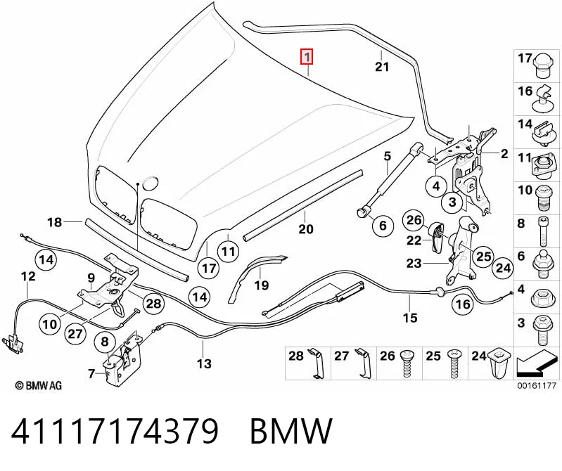 Капот BMW X6 внедорожник (E71) (2008 - 2014) цена, от 464.83 USD