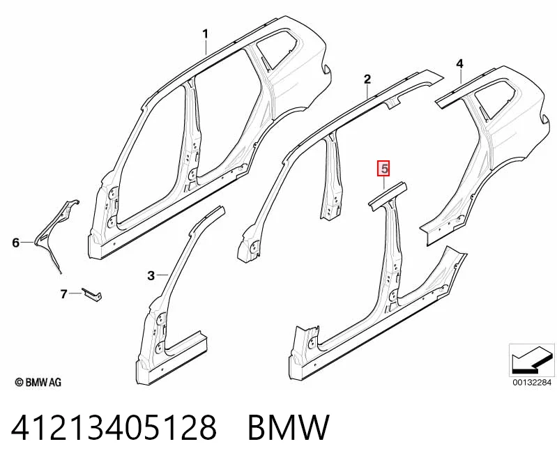 Порог наружний правый на BMW X3  E83