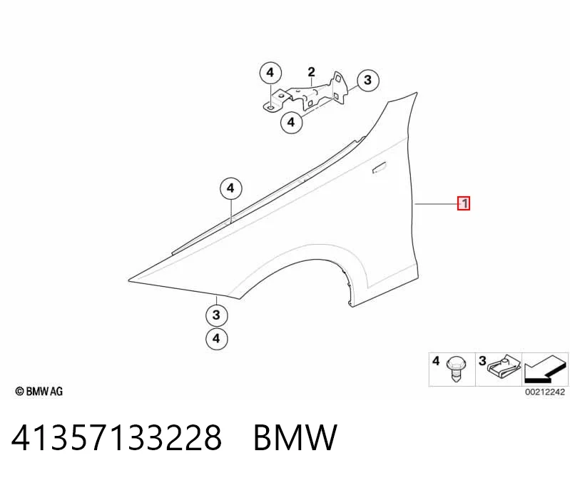 Переднее правое крыло на BMW 1  E81