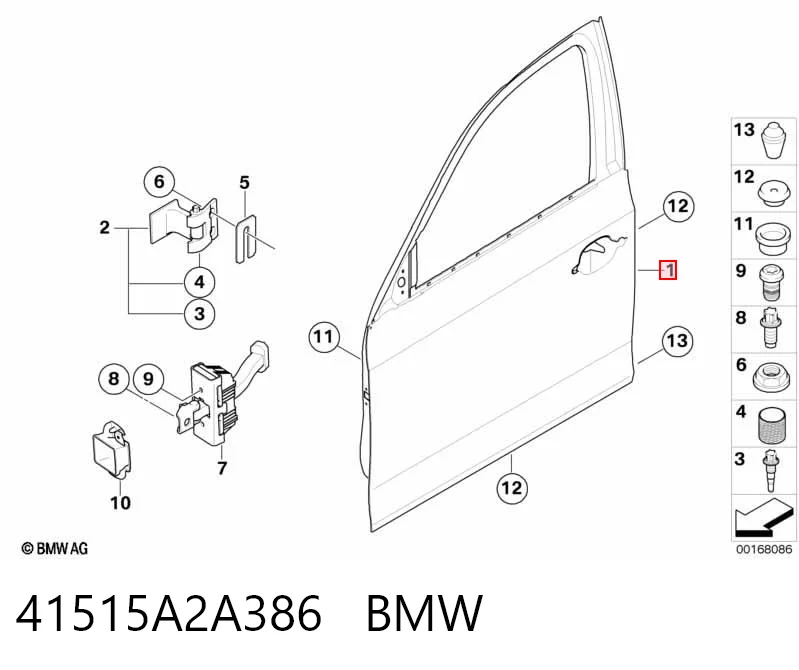 Дверь передняя правая на BMW 3  E91