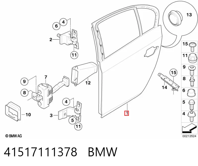 Дверь задняя, правая на BMW 5  E60