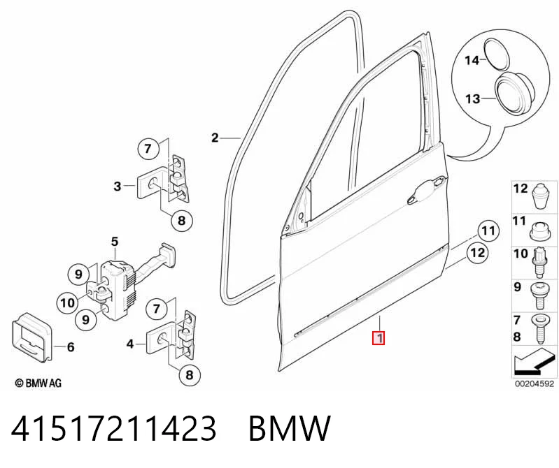 Водительская дверь на BMW X5  E70