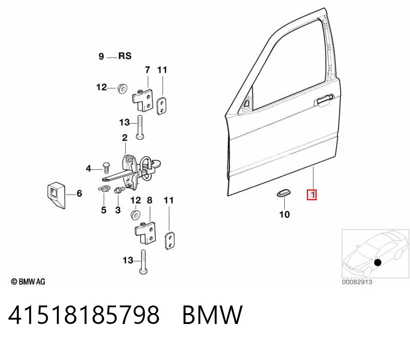 Купить Дверь передняя правая Бмв 3  E36