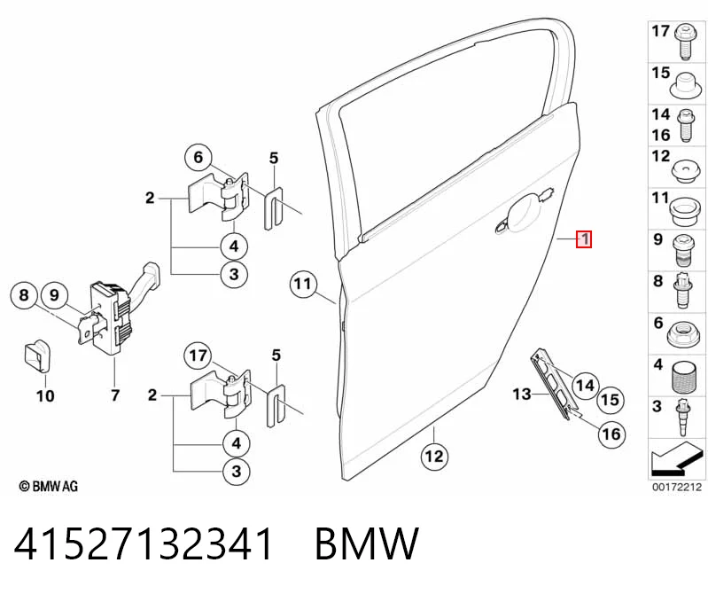 Дверь пассажирская задняя левая на BMW 1  E81