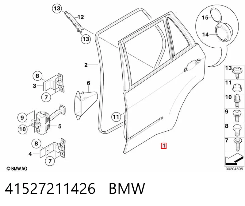 Дверь задняя, правая на BMW X5  E70