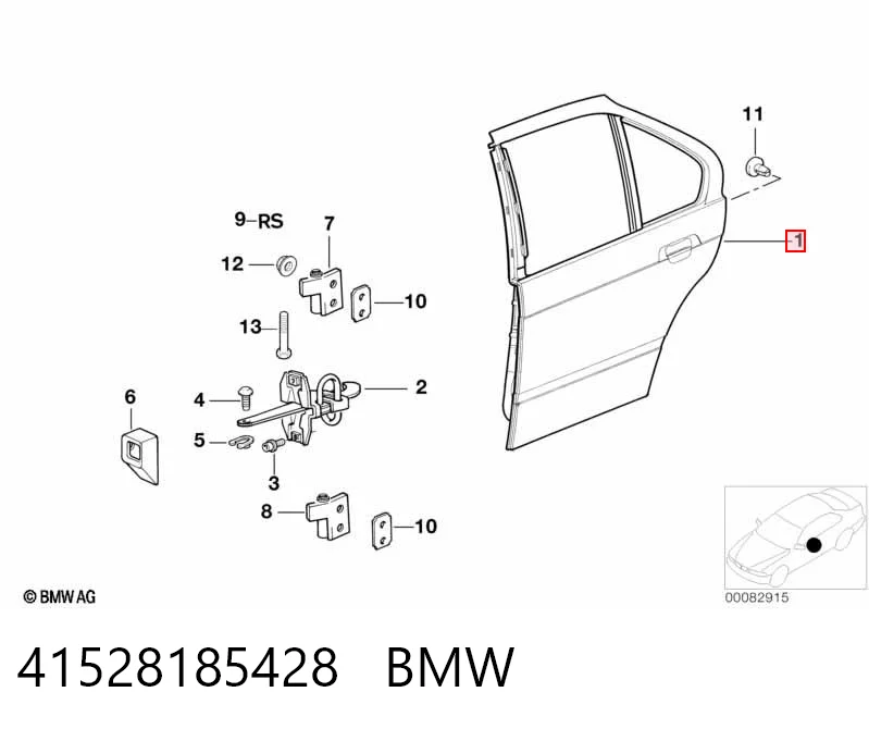 Дверь пассажирская задняя правая BMW 3 седан (E36) (1990 - 1998) цена, от 25.34 USD