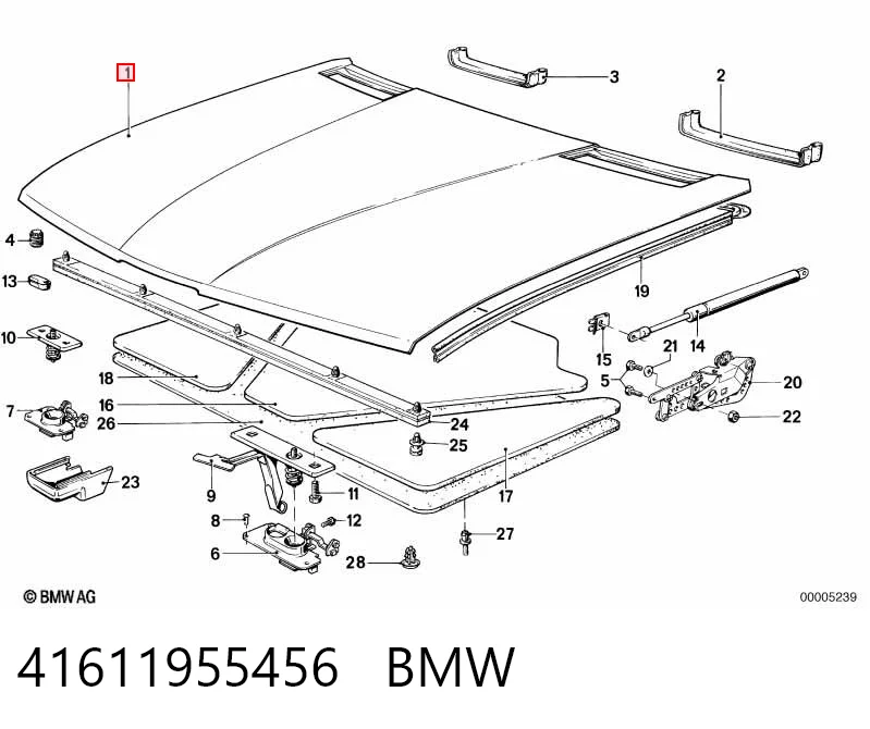 Капот на BMW 5  E28