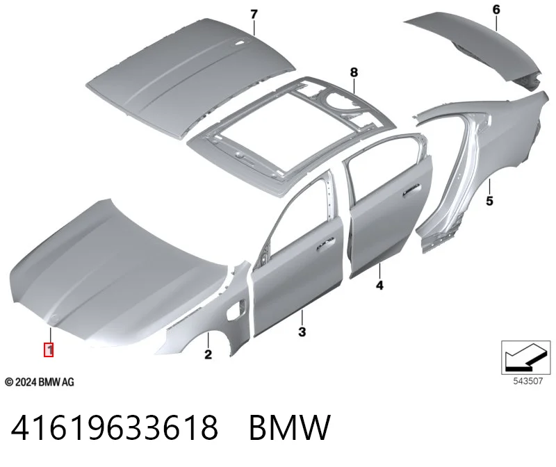 41619633618 BMW Капот