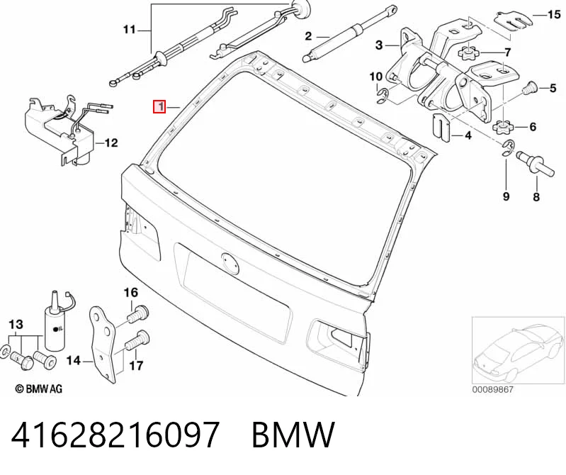 Задняя дверь на BMW 5  E39