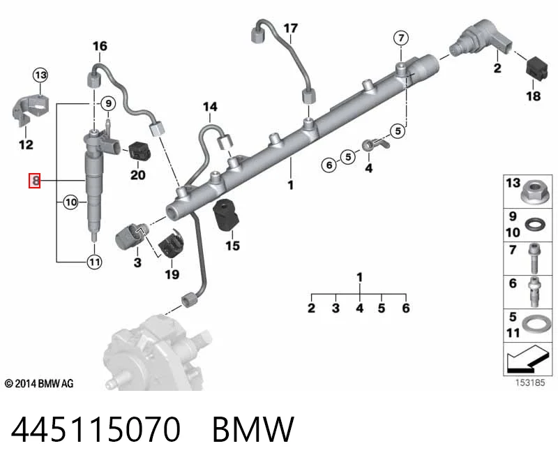 445115070 BMW Топливные форсунки