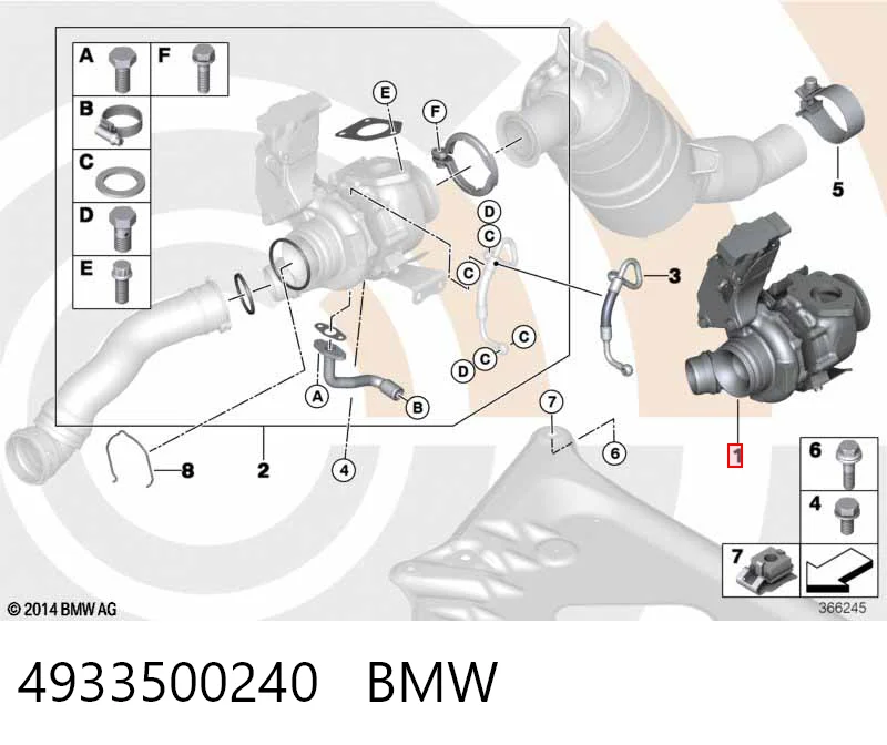 4933500240 BMW Турбонаддув