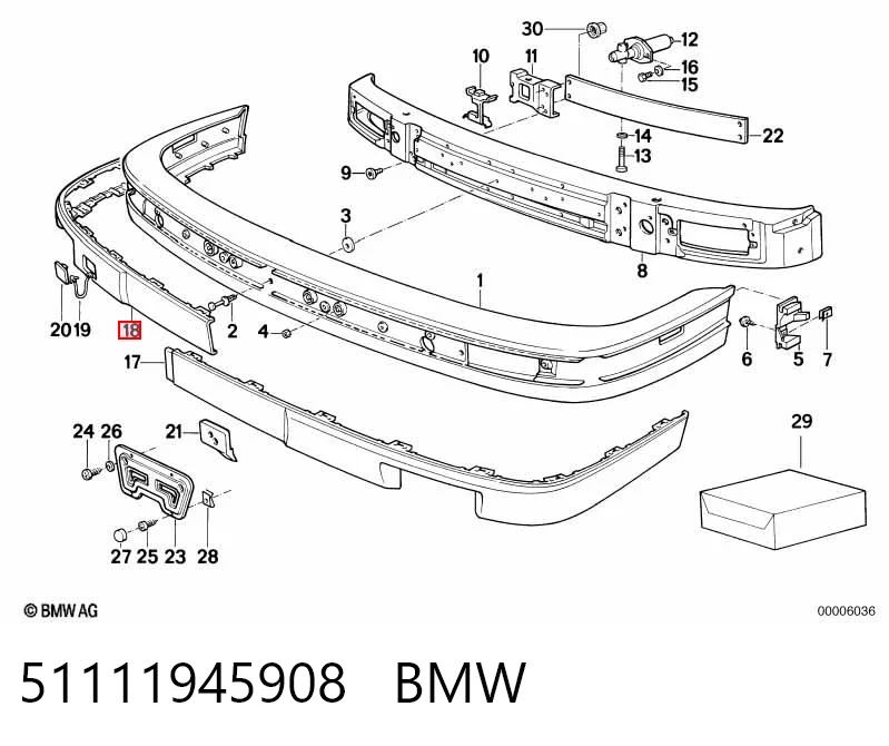 7125136 Autotechteile Передний правый клык бампера