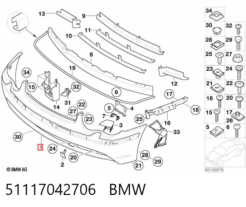 Бампер на авто BMW 7 седан (E65, E66, E67) (2001 - 2008) цена, от 128.03 USD