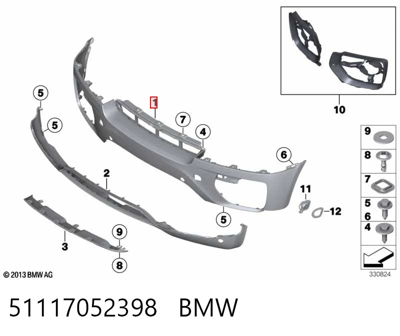 Бампер передний в сборе на BMW X6  E71