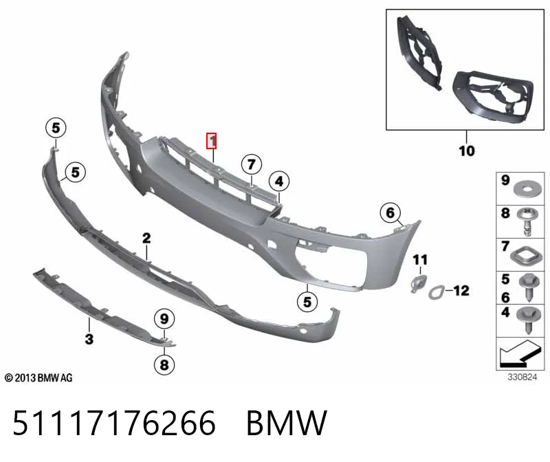 Бампер на авто BMW X6 внедорожник (E71) (2008 - 2014) цена, от 122.70 USD