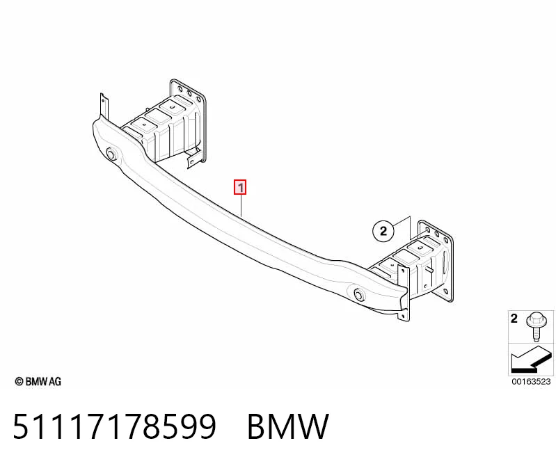 Балка бампера переднего на BMW X6  E71