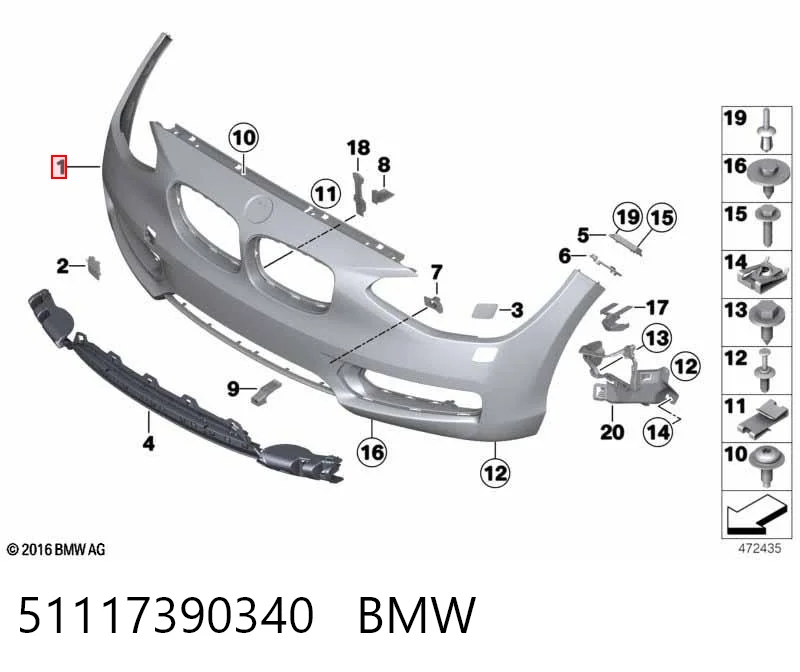 Бампер передний в сборе на BMW 2  F23