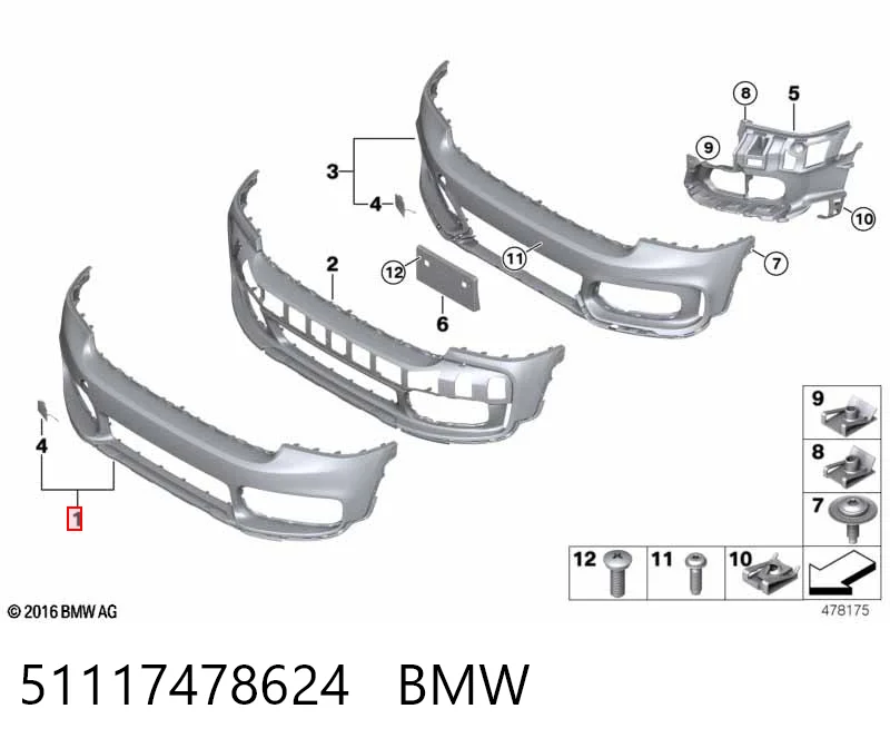 Бампер на авто Mini COUNTRYMAN универсал (F60) (2016 - 2026) цена, от 124.81 USD
