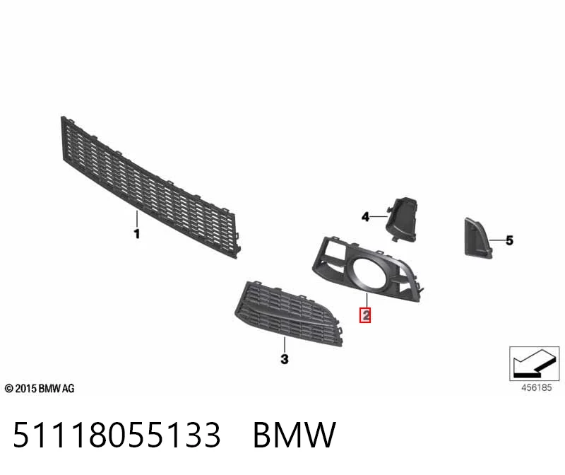 Купить 8055133 BMW Решетка бампера переднего левая