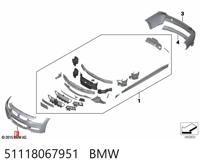 51118067951 BMW Бампер передний в сборе