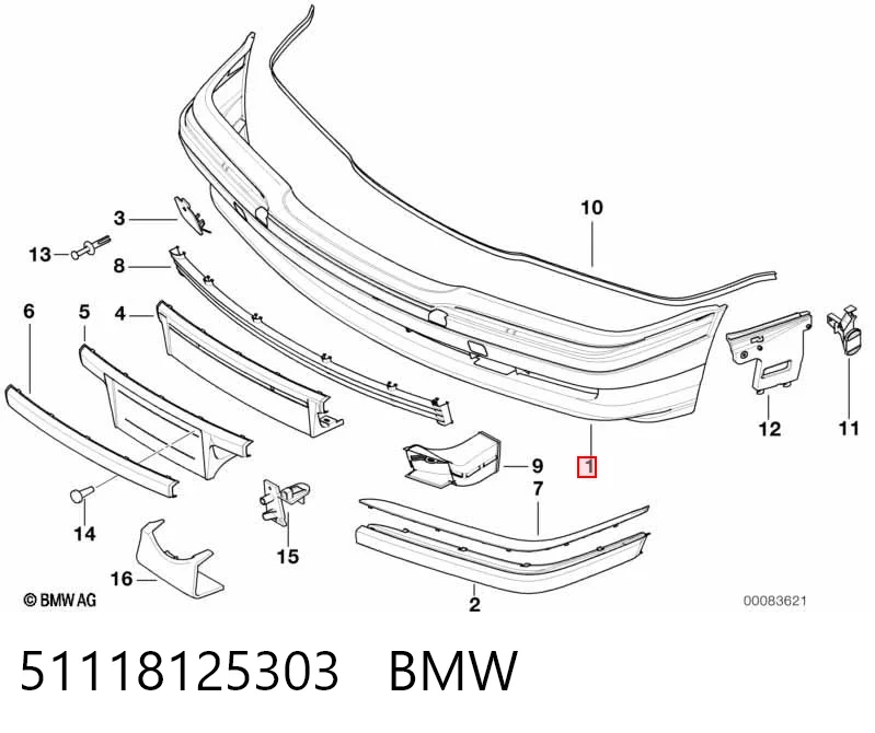 Бампер передний в сборе на BMW 7  E38