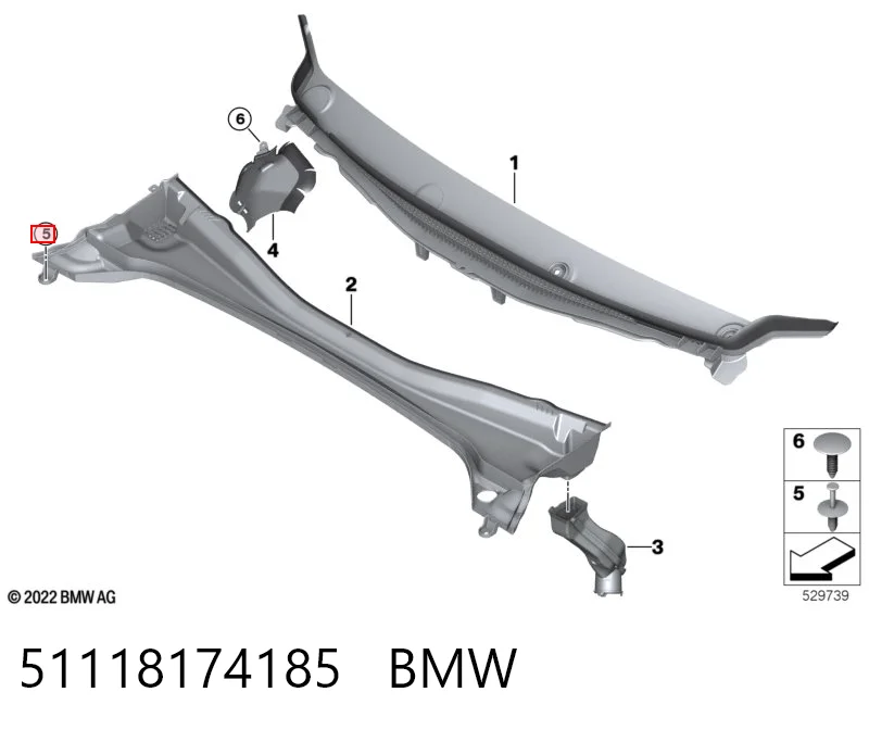 Купить HBE50267042 HB Autoelektrik Пистон крепления решетки радиатора