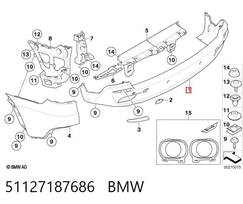  Задний бампер BMW X5 