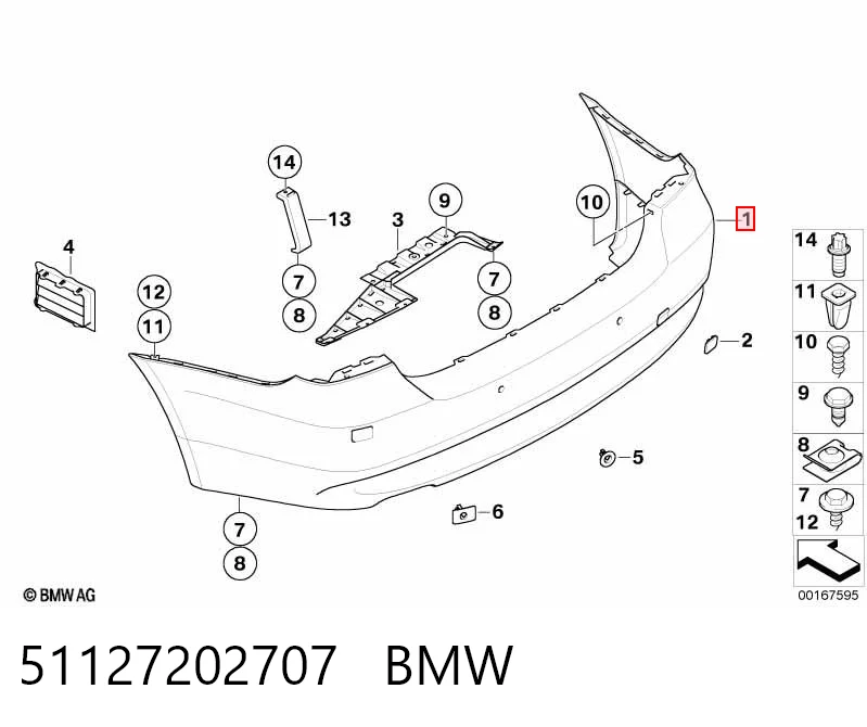 Задний бампер на BMW 3  E91