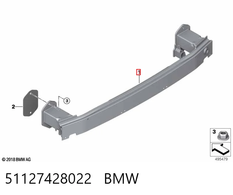 51127428022 BMW Швеллер заднего бампера