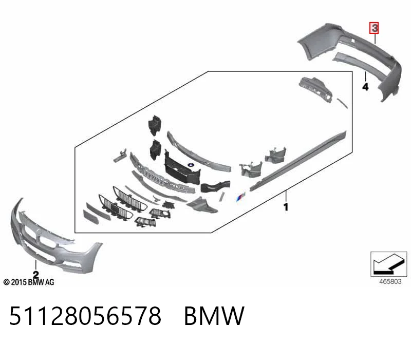 51128056578 BMW Задний бампер