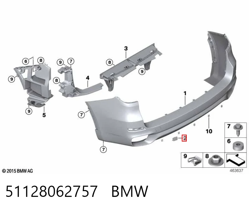 51128062757 BMW Заглушка бампера буксировочного крюка задняя