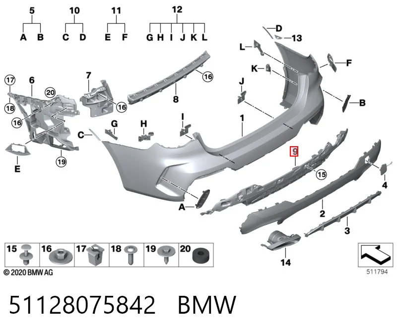 51128075842 BMW 